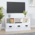 Comodă TV, alb, 100x35x50 cm, lemn prelucrat GartenMobel Dekor