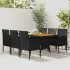 Set mobilier de exterior, 9 piese, negru, poliratan GartenMobel Dekor