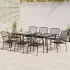 Set de masă grădină, 3 piese, antracit, oțel  GartenMobel Dekor