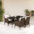 Set mobilier de grădină cu perne, 3 piese, maro, poliratan GartenMobel Dekor
