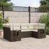 Set mobilier de grădină cu perne, 6 piese, negru, poliratan GartenMobel Dekor