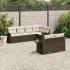 Set canapele de grădină, 7 piese, cu perne, bej, poliratan GartenMobel Dekor