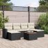 Set canapele de grădină, 7 piese, cu perne, gri, poliratan GartenMobel Dekor