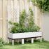 Jardinieră de grădină cu spalier gri deschis 120x40x142 cm PP GartenMobel Dekor