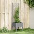 Jardinieră de grădină cu spalier gri deschis 200x160x142 cm PP GartenMobel Dekor