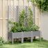 Jardinieră de grădină cu spalier gri deschis 200x160x142 cm PP GartenMobel Dekor