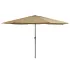 Umbrelă de soare de exterior, stâlp metalic, alb nisipiu 400 cm GartenMobel Dekor