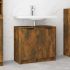 Dulap de baie, stejar fumuriu, 64,5x33,5x59 cm, lemn prelucrat GartenMobel Dekor