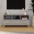 Comodă TV, alb extralucios, 102x36x50 cm, lemn prelucrat GartenMobel Dekor