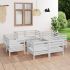 Set mobilier de grădină, 9 piese, gri, lemn masiv de pin GartenMobel Dekor