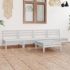 Set mobilier de grădină, 5 piese, gri, lemn masiv de pin GartenMobel Dekor