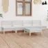 Set mobilier de grădină, 5 piese, negru, lemn masiv de pin GartenMobel Dekor