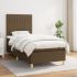 Pat box spring cu saltea, gri închis, 80x200 cm, textil GartenMobel Dekor