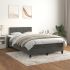 Pat box spring cu saltea, gri închis, 80x200 cm, catifea GartenMobel Dekor