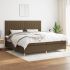 Pat box spring cu saltea, crem, 200x200 cm, textil GartenMobel Dekor