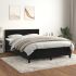 Pat box spring cu saltea, negru, 80x200 cm, catifea GartenMobel Dekor