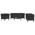 Set de canapele, 3 piese, gri deschis, textil GartenMobel Dekor