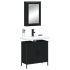 Set mobilier de baie, 2 piese, negru, lemn compozit GartenMobel Dekor