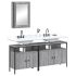 Set mobilier de baie, 3 piese, negru, lemn compozit GartenMobel Dekor