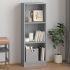 Bibliotecă cu 3 rafturi, gri beton, 40x24x108 cm, PAL GartenMobel Dekor