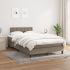 Pat box spring cu saltea, gri taupe, 200x200 cm, textil GartenMobel Dekor