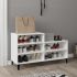 Pantofar, alb extralucios, 102x36x60 cm, lemn compozit GartenMobel Dekor
