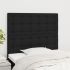 Tăblii de pat, 2 buc, negru, 100x5x78/88 cm, textil GartenMobel Dekor