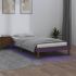 Cadru de pat cu LED, maro miere, 200x200 cm, lemn masiv GartenMobel Dekor