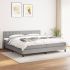 Pat box spring cu saltea, crem, 200x200 cm, textil GartenMobel Dekor