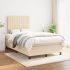 Pat box spring cu saltea, gri închis, 120x200 cm, textil GartenMobel Dekor