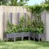 Jardinieră de grădină cu spalier, maro, 160x120x142 cm, PP GartenMobel Dekor