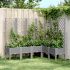 Jardinieră de grădină cu spalier, maro, 160x120x142 cm, PP GartenMobel Dekor