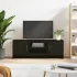Comodă TV, negru, 102x30x37,5 cm, lemn prelucrat GartenMobel Dekor