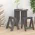 Scaune, 2 buc., gri, 40x40x60 cm, lemn masiv de pin GartenMobel Dekor