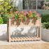 Jardinieră cu raft, negru, 111,5x34,5x81 cm, lemn masiv de pin GartenMobel Dekor