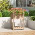 Jardinieră cu raft, negru, 111,5x111,5x81 cm, lemn masiv de pin GartenMobel Dekor