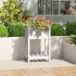 Jardinieră cu raft, negru, 111,5x111,5x81 cm, lemn masiv de pin GartenMobel Dekor