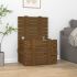 Cutie de depozitare, maro miere, 91x40,5x42 cm, lemn masiv pin GartenMobel Dekor