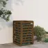 Depozitare coș de gunoi, alb, 84x90x128,5 cm, lemn masiv de pin GartenMobel Dekor