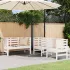Set mobilier de grădină, 3 piese, negru, lemn masiv pin GartenMobel Dekor