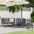 Set mobilier de grădină, 3 piese, negru, lemn masiv pin GartenMobel Dekor