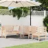 Set mobilier de grădină, 3 piese, negru, lemn masiv pin GartenMobel Dekor