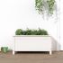 Strat înălțat de grădină, alb, 119,5x40x39 cm, lemn masiv pin GartenMobel Dekor