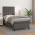 Pat box spring cu saltea, alb, 100x200 cm, piele ecologică GartenMobel Dekor