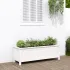 Strat înălțat de grădină, alb, 119,5x40x39 cm, lemn masiv pin GartenMobel Dekor