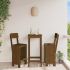 Taburete de bar, 2 buc., negru, 40x48,5x115,5 cm lemn masiv pin GartenMobel Dekor