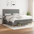 Pat box spring cu saltea, albastru, 180x200 cm, material textil GartenMobel Dekor