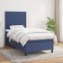 Pat box spring cu saltea, albastru, 200x200 cm, textil GartenMobel Dekor