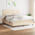 Pat continental cu saltea maro închis 180x200cm material textil GartenMobel Dekor