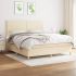 Pat box spring cu saltea, negru, 180x200 cm, catifea GartenMobel Dekor